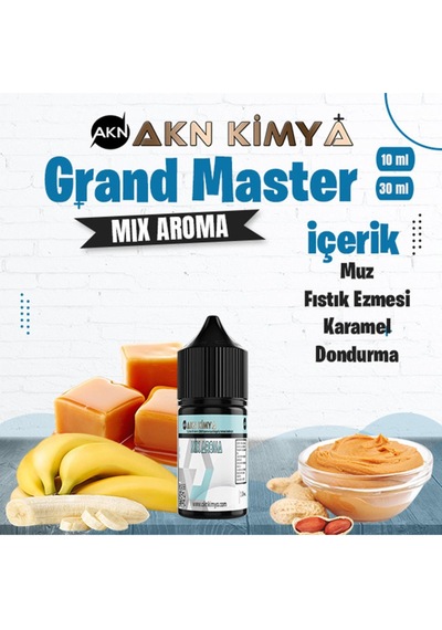 Akn Kimya Grand Master Five Pawns Mix Aroma Muz Fıstık Ezmesi Karamel Gıda Aroması 10 Ml