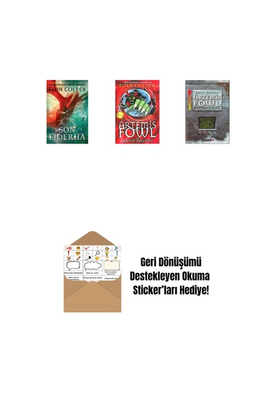 Son Ejderha + Artemis Fowl 5 - Kayıp Koloni + Artemis Fowl 2 - Kuzey Kutbu Macerası + Okuma Sticker'ları