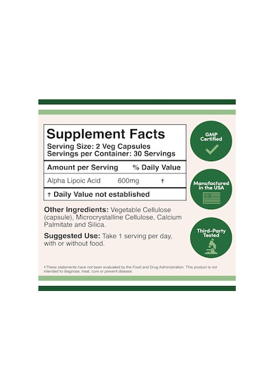 Double Wood Alpha Lipoic Acid 600mg 60 Capsul. Tr Tek Yetkil...