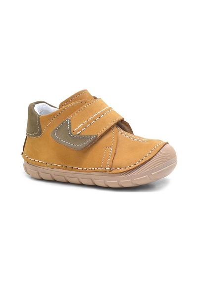 Rakerplus Popeye Hakiki Deri Taba İlk Adım Unisex Bebek Ayakkabısı Taba