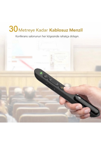 Kablosuz Sunum Kumandası Presenter 2.4ghz Usb Powerpoint, Pdf, Slayt Clicker