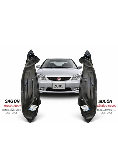 Honda Civic Vtec 2001-2006 Model Uyumlu Sağ Sol Çamurluk Davlumbazı 0