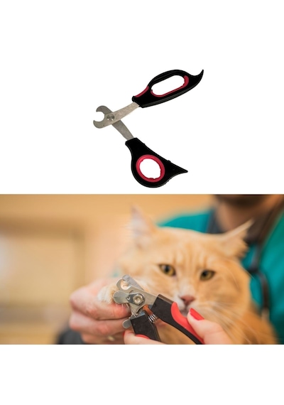 Go İthalat Büyük Irk Köpek Kedi Çelik Uçlu Evcil Hayvan Tırnak Makası Pati Bakım Aleti Ergonomik Kay