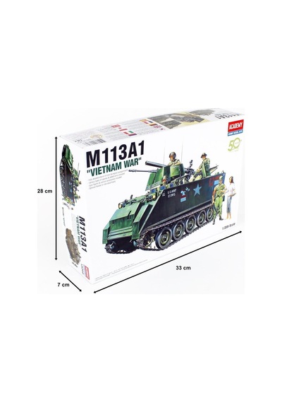 Academy 13266 1/35 Ölçek, M-113a1 Apc Vietnam Zırhlı Personel Taşıyıcı, Plastik Model Kiti-48946