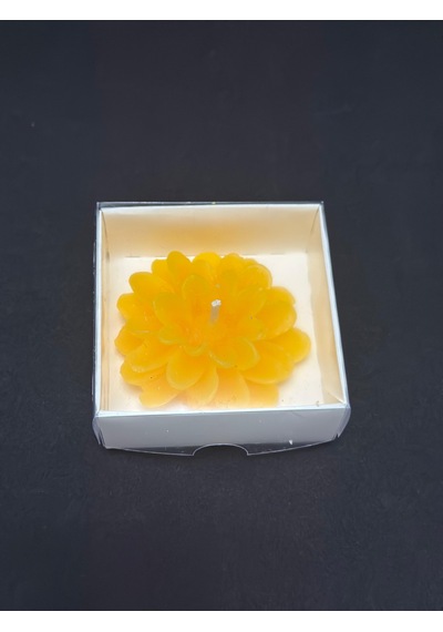 Lotus Mum Sarı 4 Adet Süslü Hediyelik