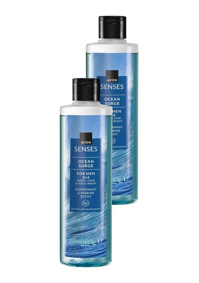 Senses Ocean Surge Nane Ve Deniz Kokulu Saç Ve Vücut İçin Erkek Duş Jeli 250 Ml. İkili Set Diğer