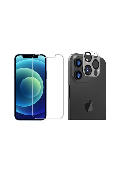 Apple Uyumlu iPhone  13 Pro Max  Nano Micro Temperli Ekran Koruyucu Ve Şeffaf Kamera Lens Koruyucu