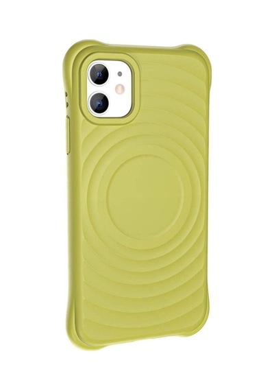 Apple Uyumlu iPhone 11 M-safe Şarj Özellikli Airbagli Mat Görünümlü Zore Hepi Kapak Yeşil