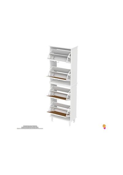 Modilayn Umay' 2 Li Kapı Önü 52x 168x25, 5 Cm Lik 4 Düşer Kapak 8 Göz Bölmeli Ayakkabılık Beyaz - Ceviz Modilayn Umay' 2 Li Kapı Önü 52x 168x25, 5 Cm Lik 4 Düşer Kapak 8 Göz Bölmeli Ayakkabılık Beyaz - Ceviz