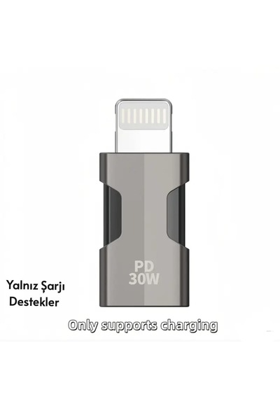 E-kervan Apple Uyumlu iPhone Lightning To Type-c 30w Hızlı Adaptör Çevirici Ce Lisanslı Sağlam 1 Adet