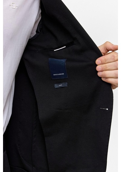 Back And Bond Siyah Slim Fit Mono Yaka Ceket Çok Renkli