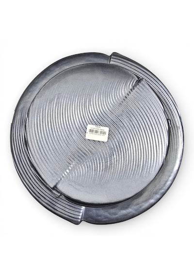 Sudedi Home Cam Pasta Tabağı Seti 6 Lı 19 Cm Sunum Tepsili Tatlı Pasta Servis Seti Füme