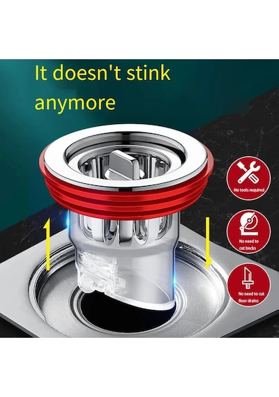 Anti Koku Zemin Drenaj Çekirdek Kanalizasyon Geri Akış Önleyici Duş Zemin Floor Drain Core-2pc