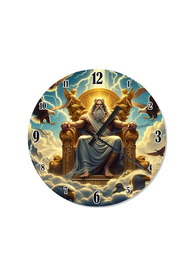 Zeus Ve Kartallar Retro Duvar Saati Duvar Saati