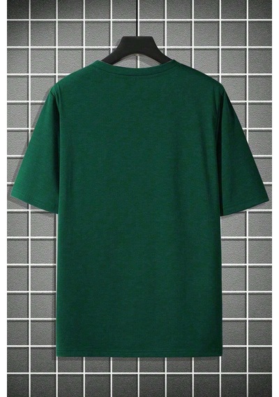 Erkek La California 1987 Baskılı Oversize Tshirt Yeşil
