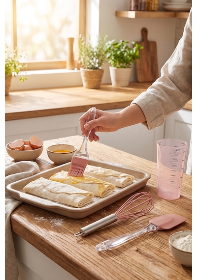 Crick Crack Harmony Pastacılık Seti 4 Parça Pembe
