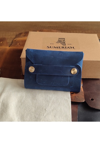 Sumerian Leather Craft Minimalist Deri Kartlık