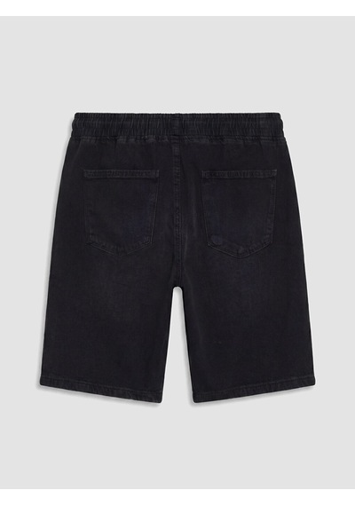 Lcw Jeans Siyah Loose Fit Erkek Jean Şort