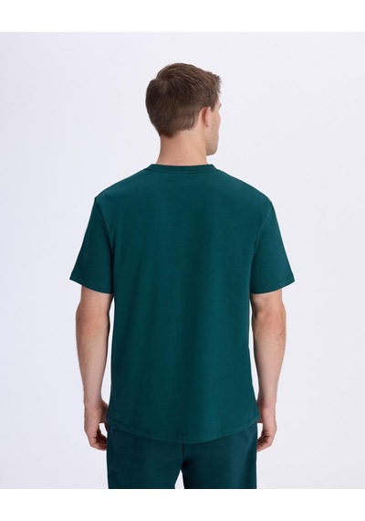 Kappa Authentic Vitor Erkek Petrol Yeşili Regular Tişört Yeşil