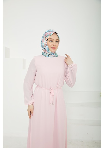 Armine Trend Kolları Lastikli Astarlı Elbise-rose 25yt927 Rose Armine Trend Kolları Lastikli Astarlı Elbise-rose 25yt927 Rose