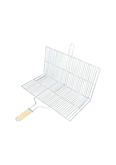 Büyük Boy Mangal Izgarası - 50x30 Cm - Ahşap Saplı Çok Renkli