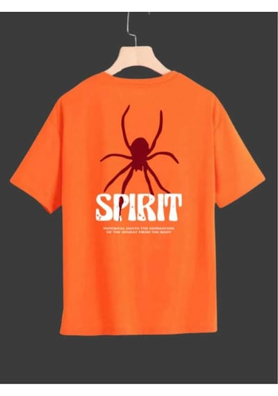 Kozia Outdoors Malkoçbey Spırınt Baskılı Overisze Unisex Basic T-shirt Turuncu