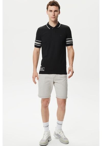 Lacoste Men's Slim Fit Organic Cotton Grey Bermuda Shorts Erkek Dar Kesim Organik Pamuk Bermuda Şort Gri