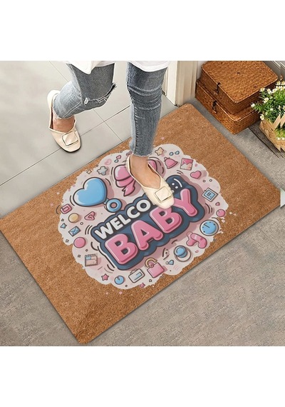 Valerine Life Hoş Geldin Bebek Welcome Yeni Doğan Kapı Önü Paspası 45x70cm