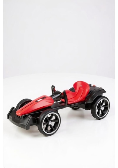 Uzaktan Kumandalı Işıklı 12v Akülü 35kg Taşıma Kapasiteli 7km/h Hızlı Çift Motorlu Çocuk Gokart Kırmızı