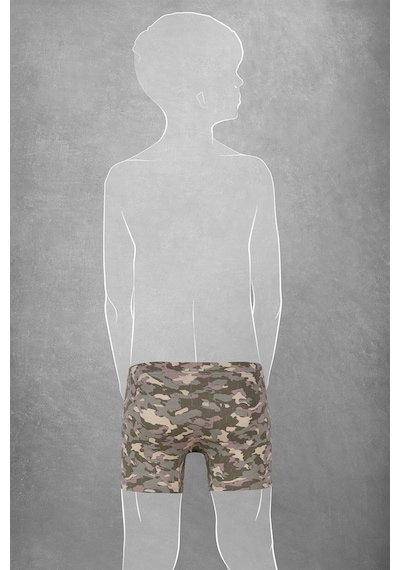 Doreanse Erkek Çocuk Modal Kamuflaj Desenli Normal Paça Boxer 612