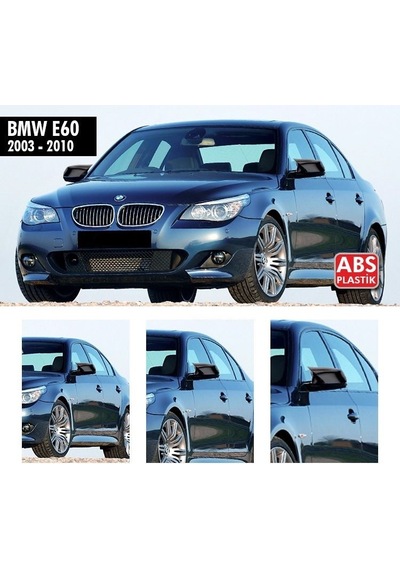 Bmw 5 Serisi E60 Yarasa Ayna Kapak. Parlak Siyah. Abs Plastik