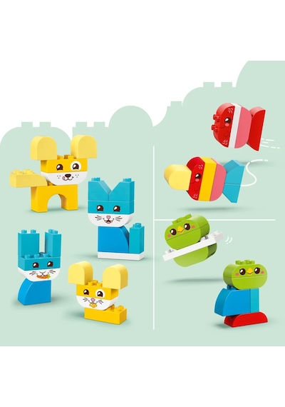 LEGO® DUPLO® İlk 3'ü 1 Arada Yaratıcı Sevimli Hayvanlar 10477 - 1.5 Yaş Üzeri için 8 Seçenek İçeren Oyuncak Yapım Seti (24 Parça)