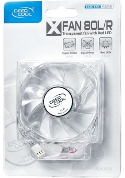 DEEP COOL XFAN 80L/R KIRMIZI LEDLI KASA FANI  80mm