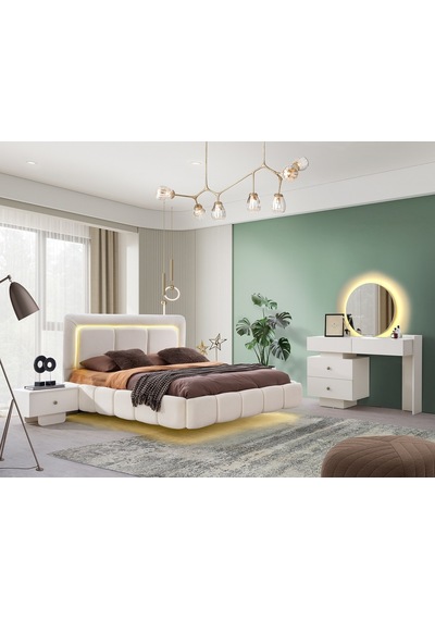 Barcelona Mdf Bazalı Karyola Ve Başlık