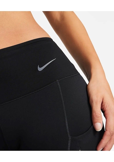 Nike Go Firm Support Mid Rise Cropped Training Kadın Crop Tayt Siyah Siyah
