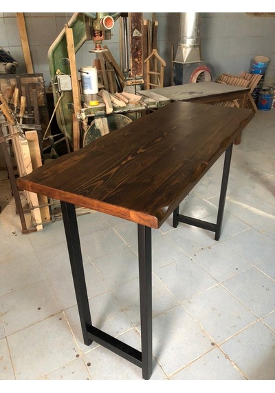 Bintaşmobilya Kütük Ağaç Bar Masa-150X60.Cm