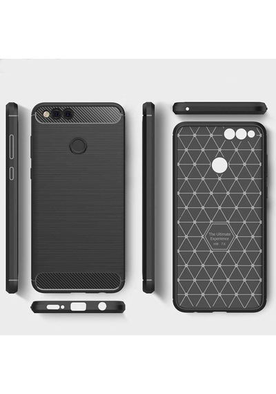 Huawei Honor 7x Kılıf Zore Room Silikon Kapak Gri