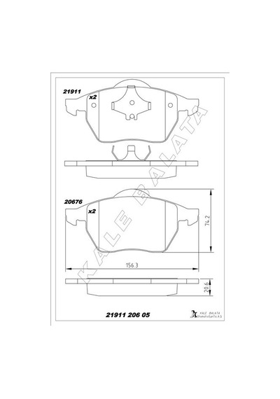 Kale-balata Disk Fren Balatası Ön Bora 1998-2005-golf Iıı-ıv-new Beetle 1999-2010-passata3 1996-2003-tt 98-06 21911-a00-00-kd13 1j0698151l 8n0698151
