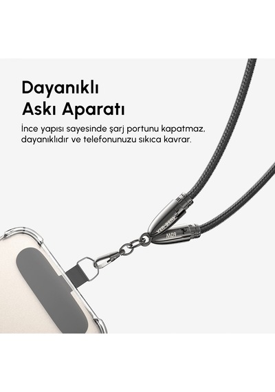 Ven-dens Vd-dcs02 Premium Usb-c Örgülü Şarj Kablosu 60w