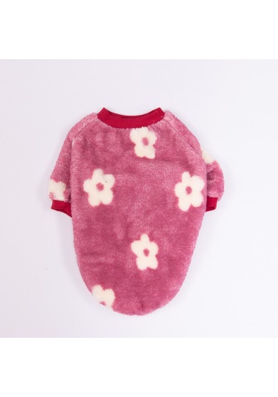 Pembe Çiçek Desenli Pink Blossom Sweat Dar Kalıp Kedi Köpek Sweati Kedi Köpek Kıyafeti Köpek Peluşu Sıcak Tutan Sweat