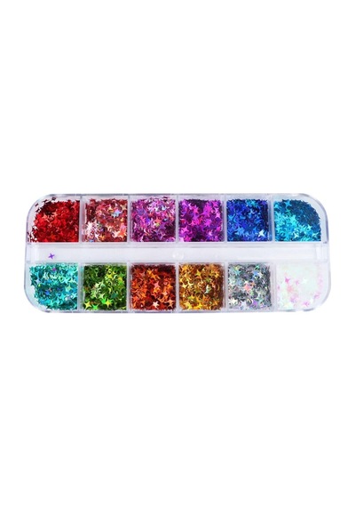 Pop Beauty Nail Art Tırnak Süsleme Pul Seti Yıldız Desenli