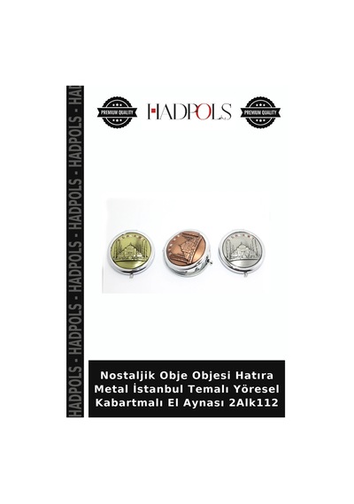 Nostaljik Obje Objesi Hatıra Metal İstanbul Temalı Yöresel Kabartmalı El Aynası 2alk112