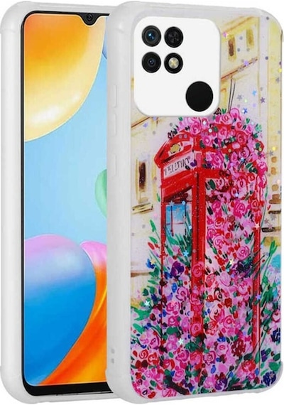 Xiaomi Poco C40 Kılıf Simli Desenli Kamera Korumalı Parlak Zore Popy Kapak Kulübe