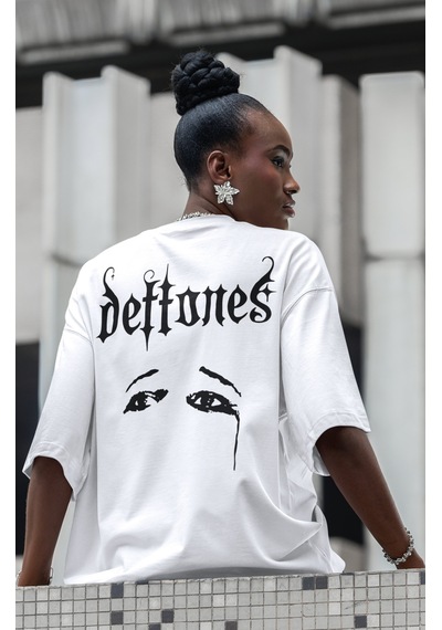 Sevbano Deftones Rock Metal Müzik Grubu Sırt Baskılı Unisex Oversize Tişö Beyaz Sevbano Deftones Rock Metal Müzik Grubu Sırt Baskılı Unisex Oversize Tişö Beyaz