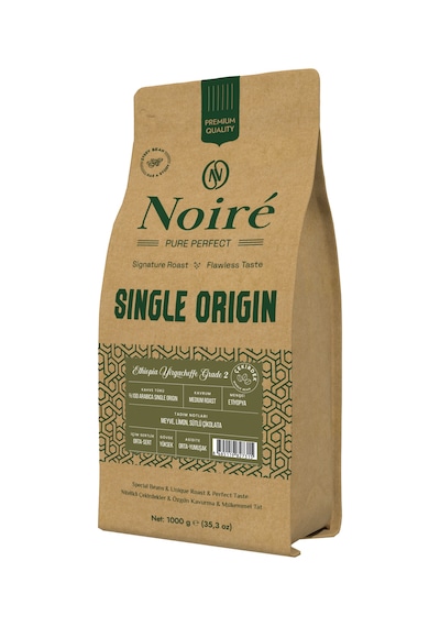 Noire Ethiopia Yirgacheffe Grade 2 1000g %100 Arabica Single Origin Çekirdek