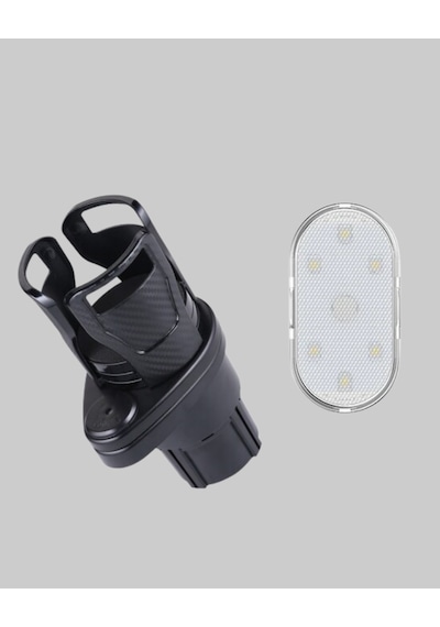 Araç İçi Düzen Ve Ambiyans Seti Çift Bardak Tutucu + Led Işık