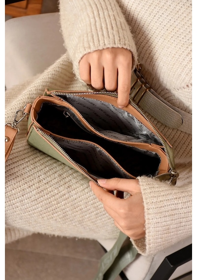Just Polo Kadın Kabartma Baskılı El Ve Omuz Çantası Shoulder Bag Yeşil