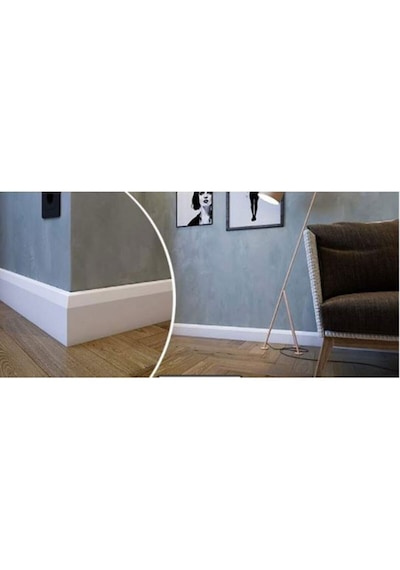 Yalı Serisi Lake Beyaz V Model 10cm Pvc Süpürgelik