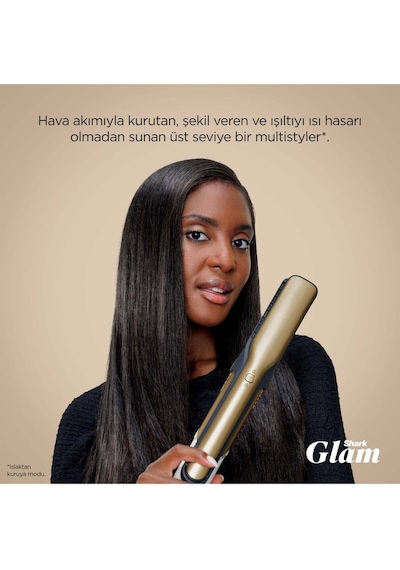 Glam 5 Başlıklı Düz,dalgalı Ve Bukleli Çok Amaçlı Saç Şekillendirici - Gold