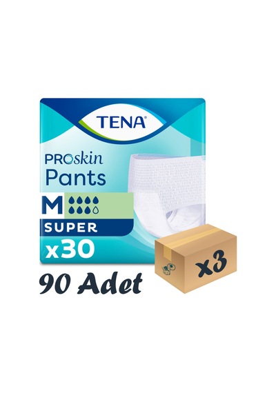 Tena Proskin Pants 7 Damla Süper Emici Külot Orta Boy M 3 x 30'Lu